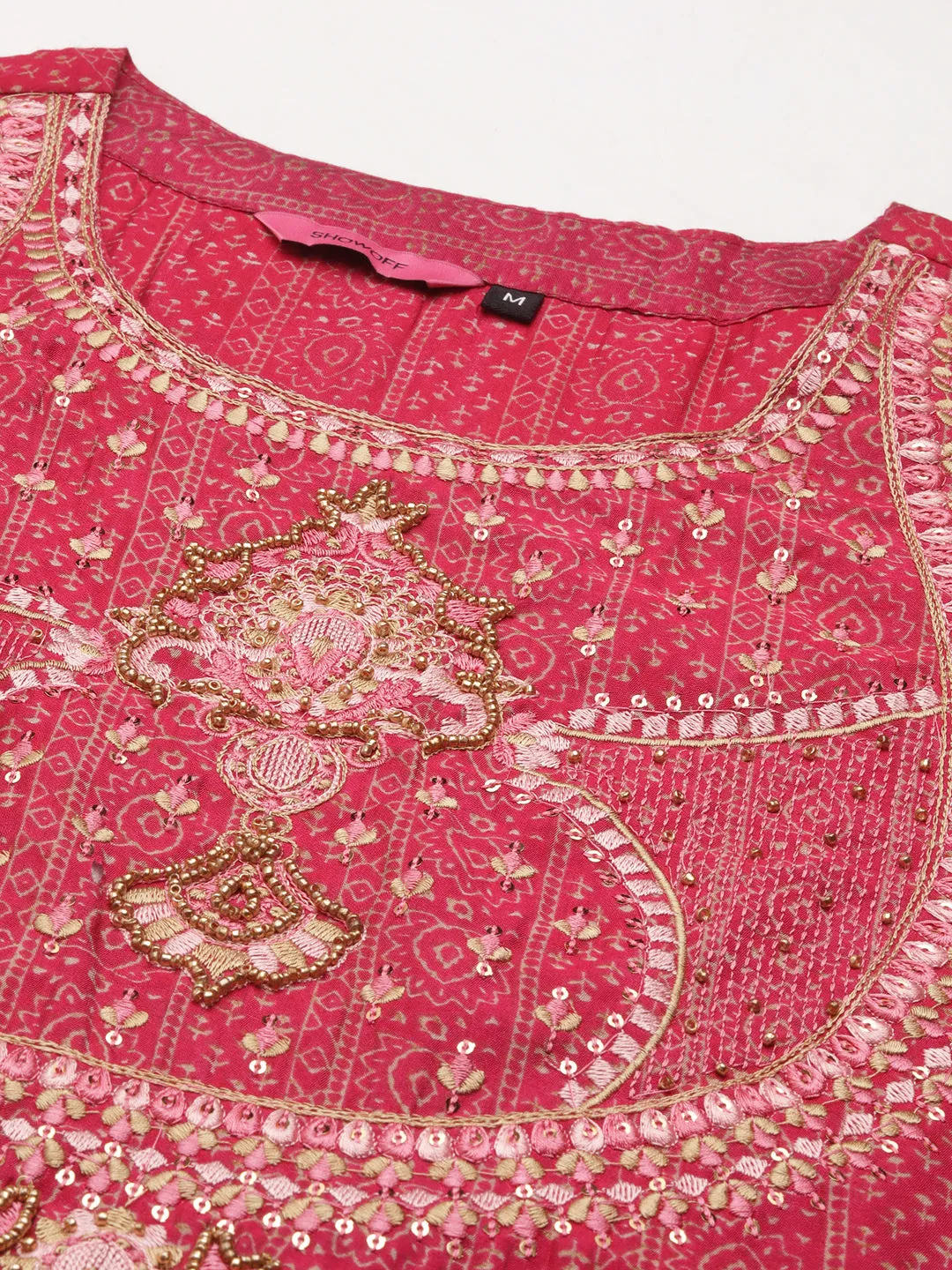 Women's Pink Printed Kurta Set