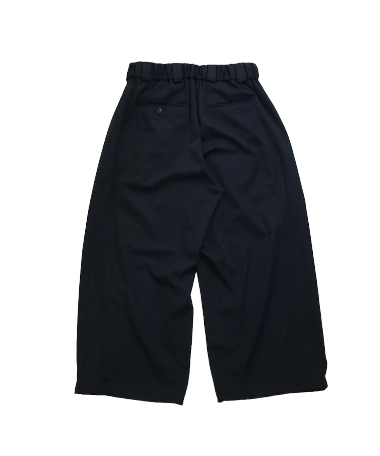 Wool Gabardine Adjustment Pants "BLACK"