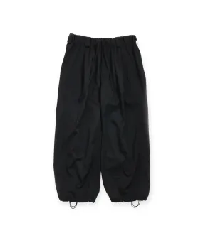 Wool Gabardine Adjustment Pants "BLACK"