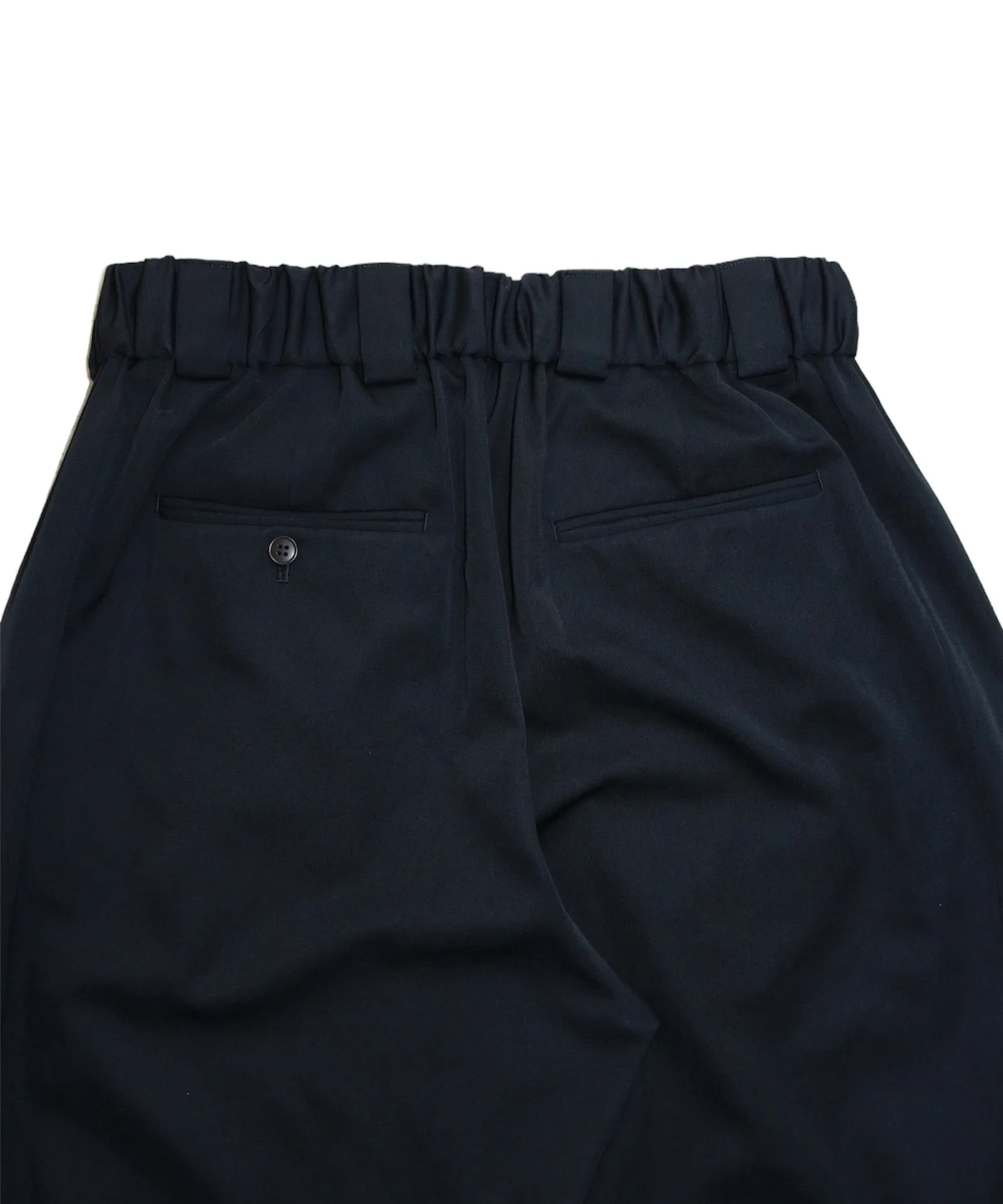 Wool Gabardine Adjustment Pants "BLACK"